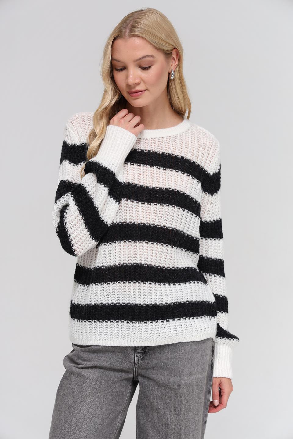 Пуловер Monari в полоску