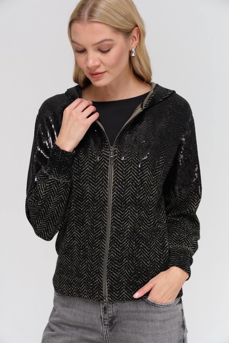 Жакет Monari с пайетками чёрный