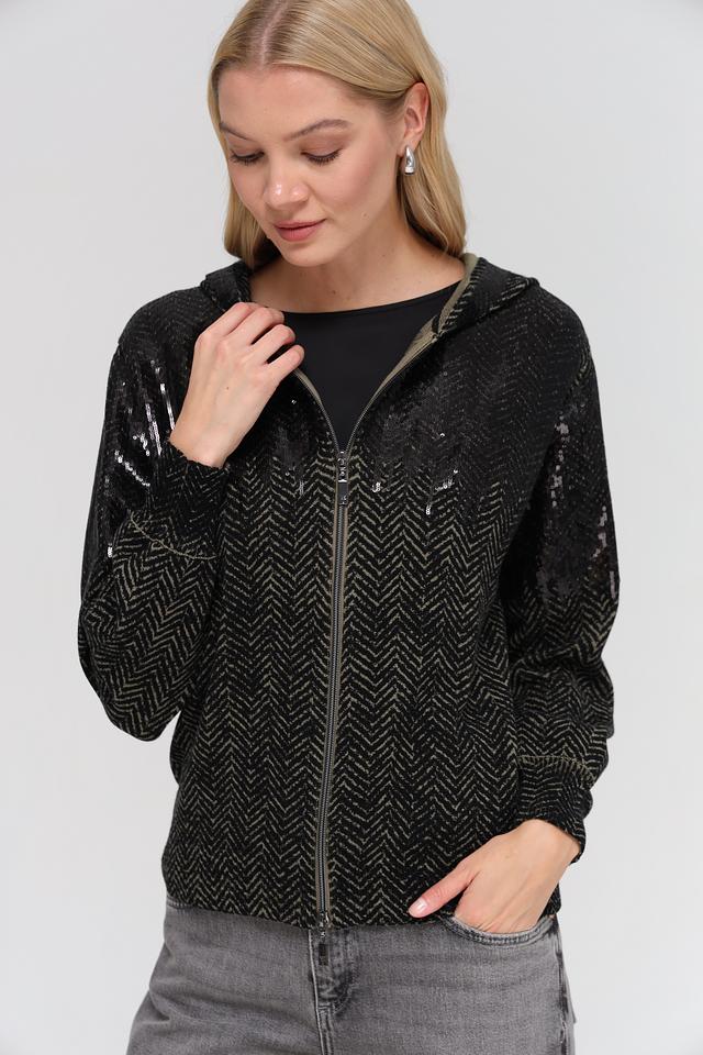 Жакет Monari с пайетками чёрный