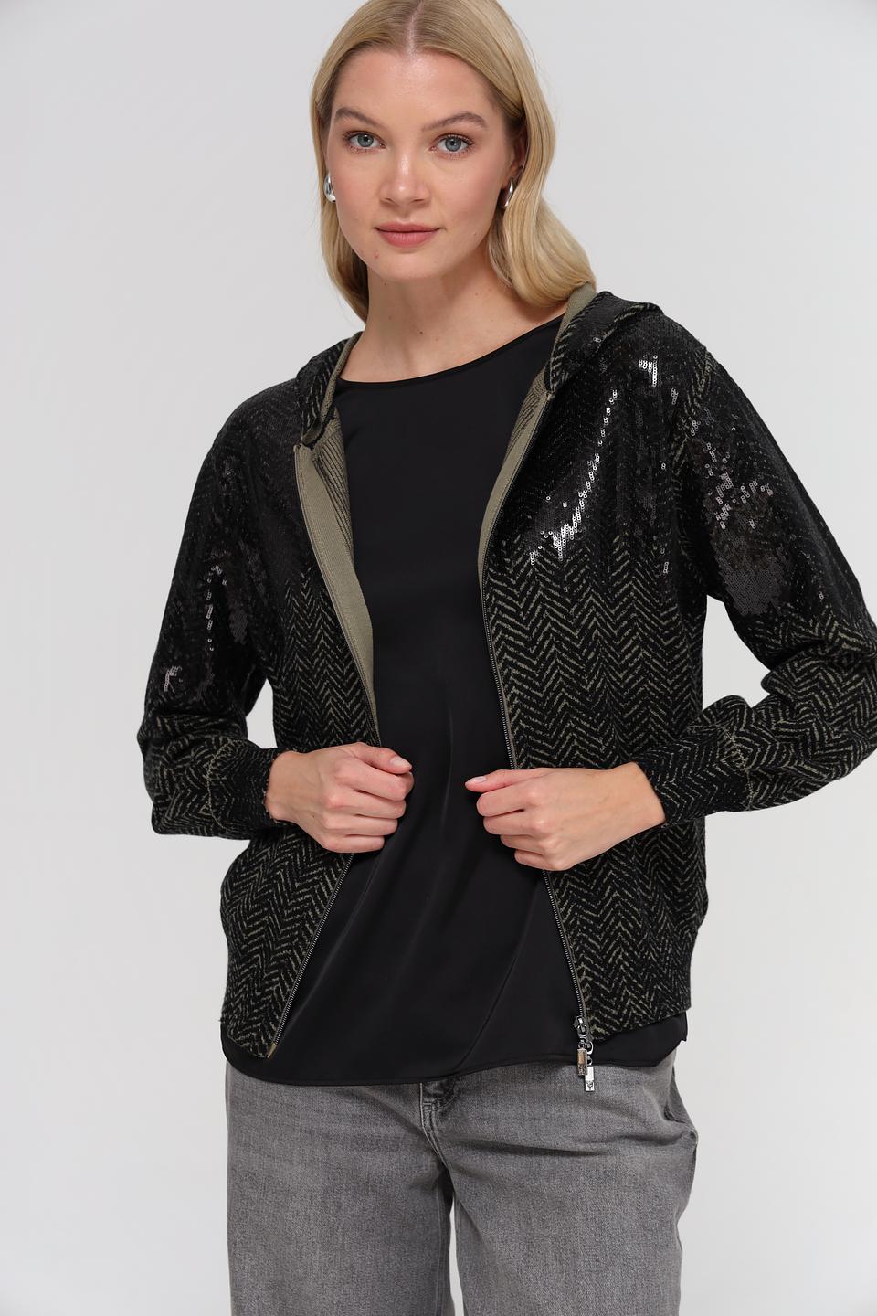 Жакет Monari с пайетками чёрный