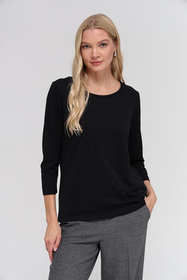 Лонгслив Monari чёрный с декором