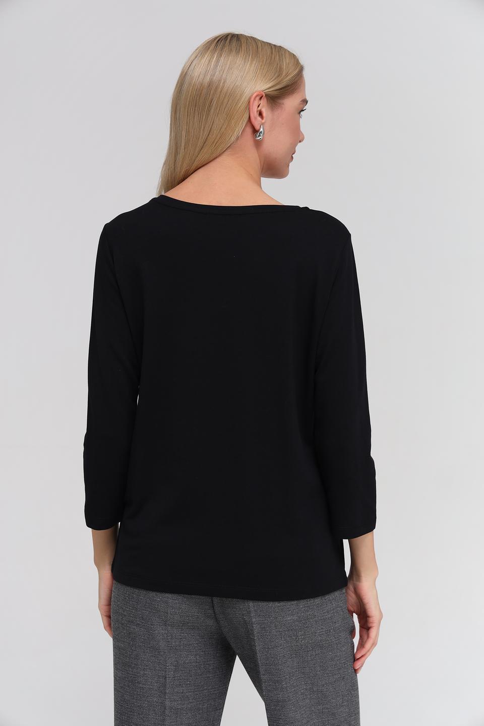 Лонгслив Monari чёрный с декором