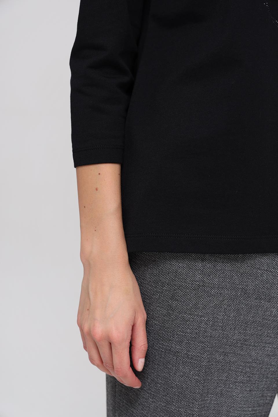 Лонгслив Monari чёрный с декором