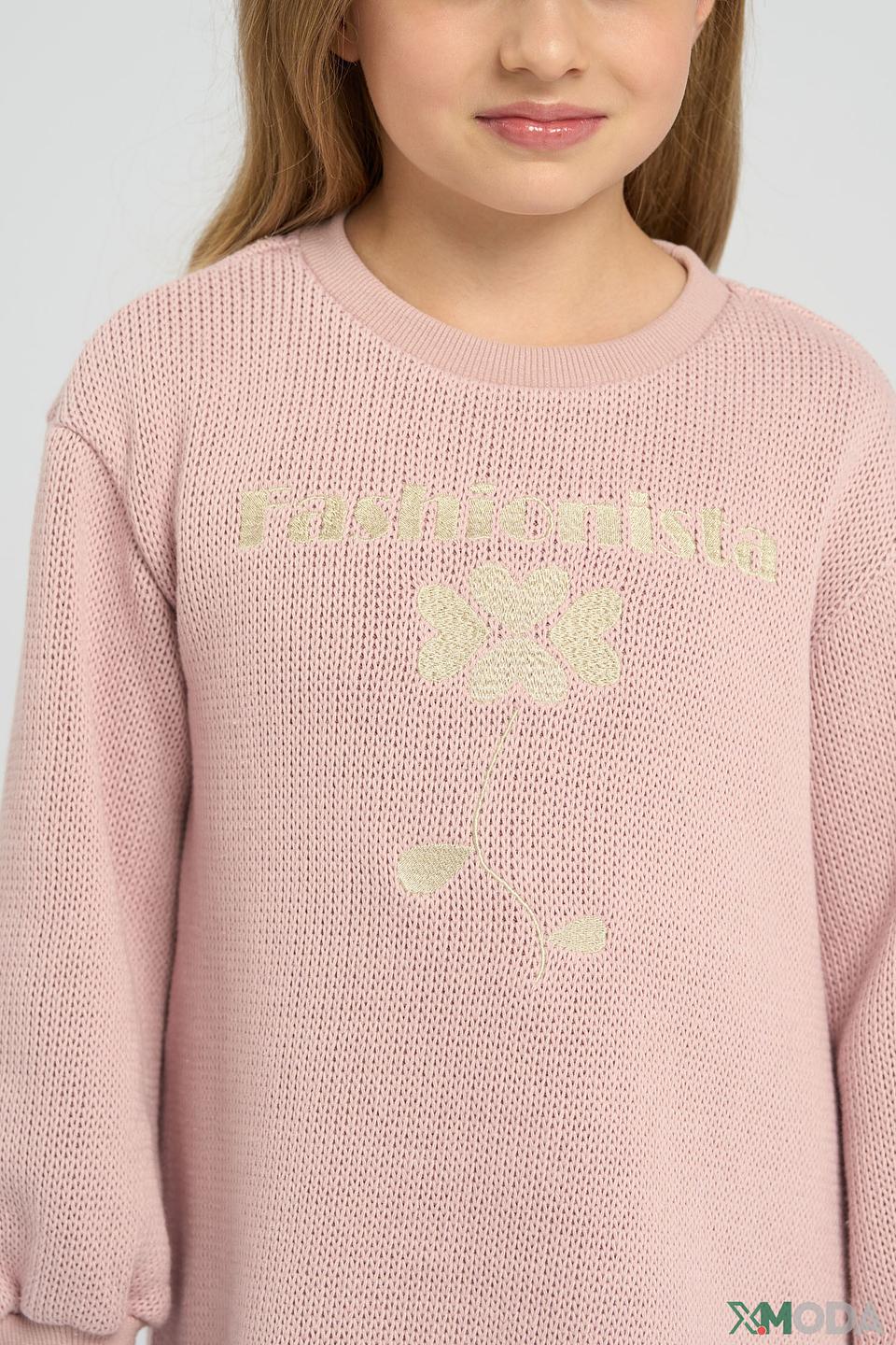 Платье Choupette Розовое с вышивкой для девочки