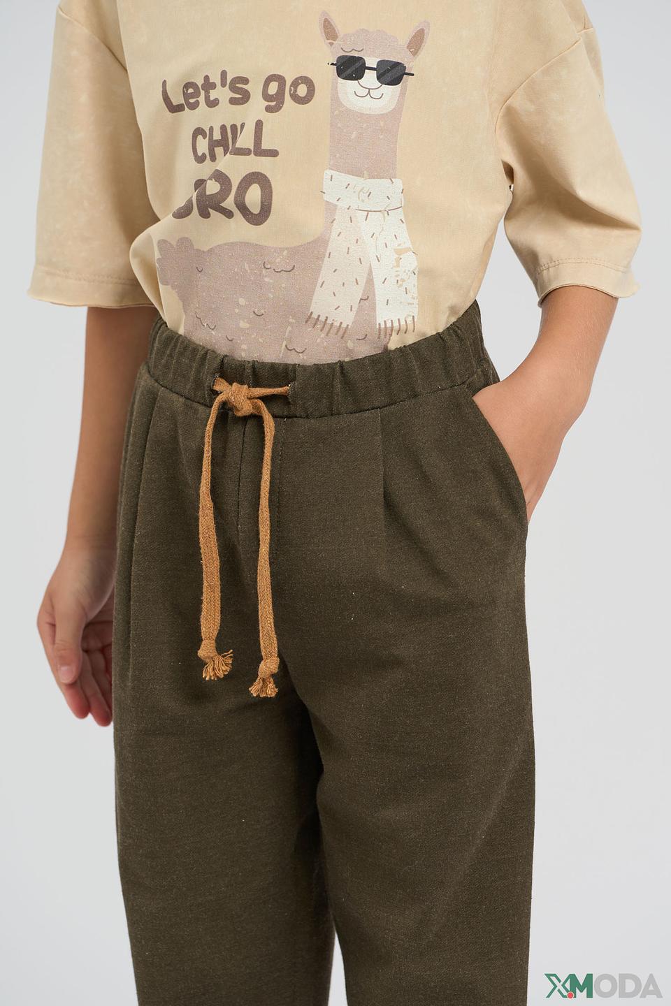 Брюки Choupette хаки с манжетами