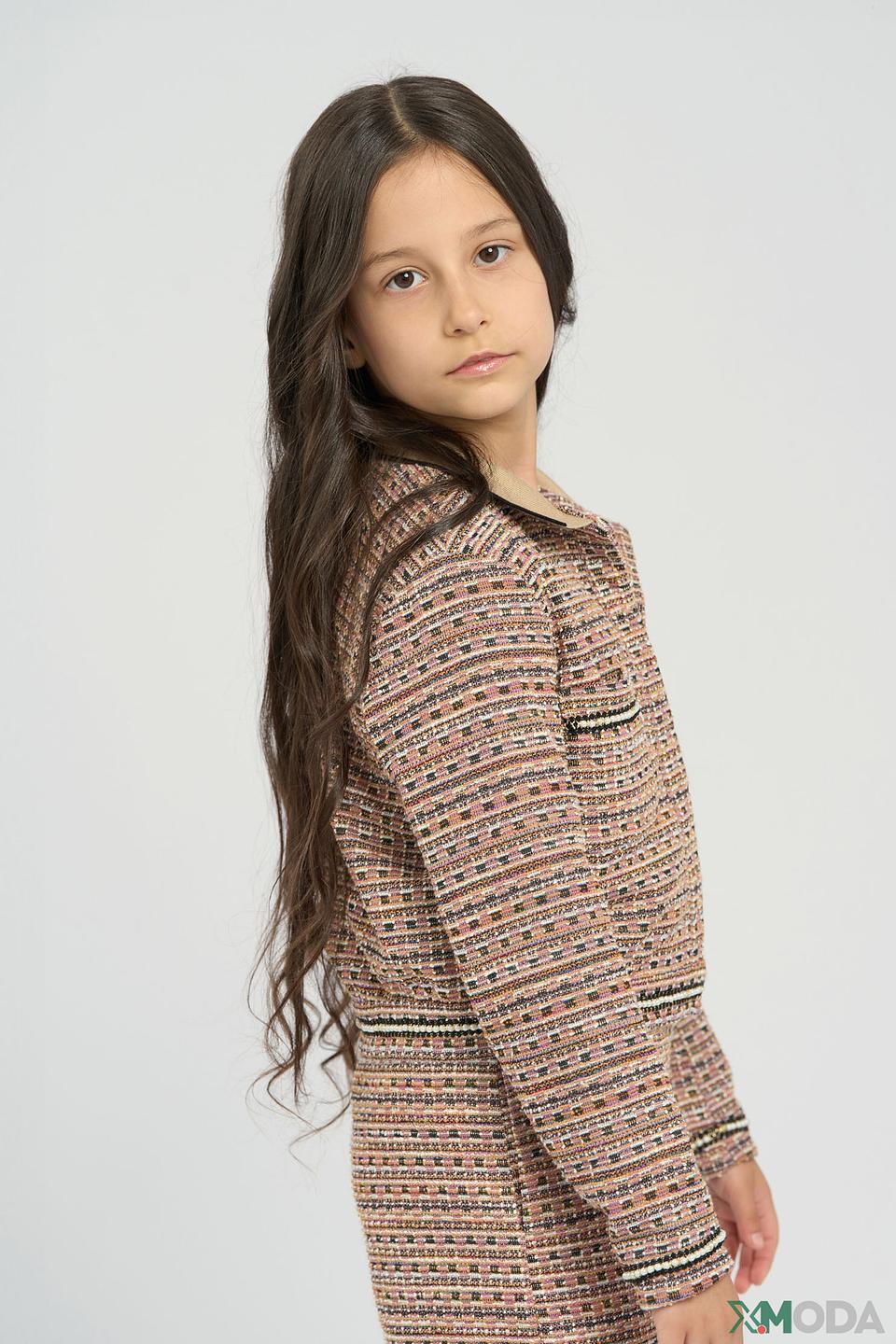 Детская куртка Choupette в стиле твид с декором