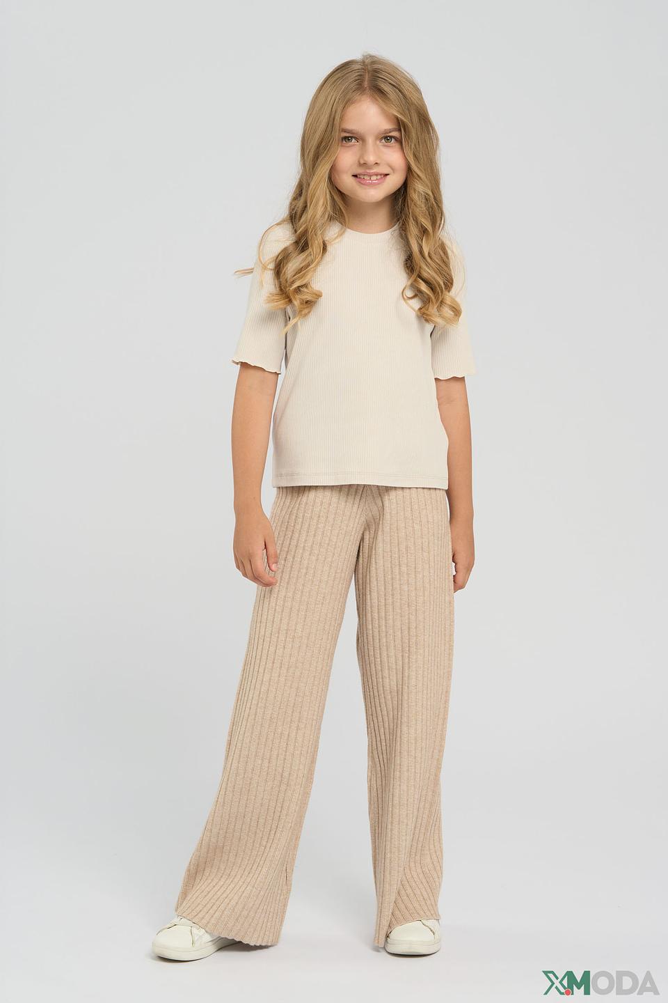 Футболка Choupette бежевая в рубчик