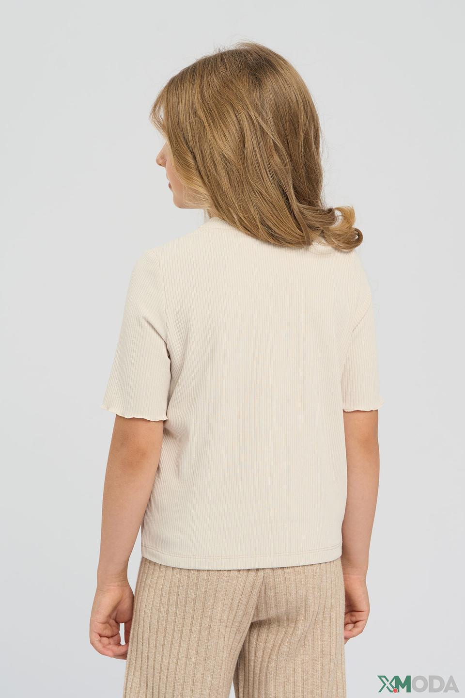 Футболка Choupette бежевая в рубчик