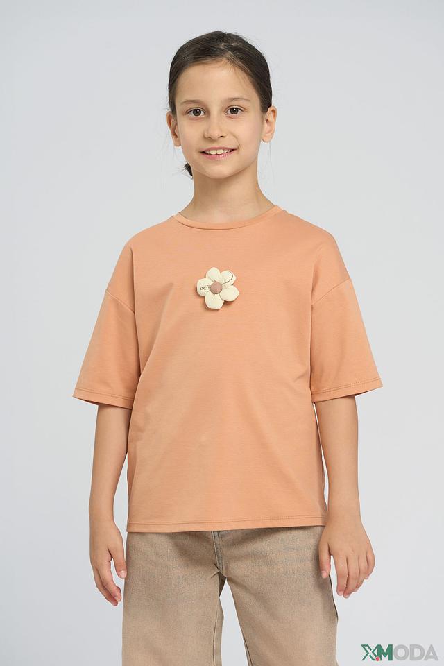 Футболка Choupette с цветком персикового цвета