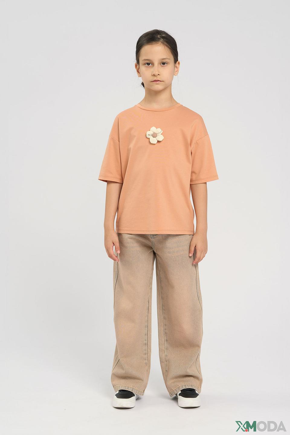 Футболка Choupette с цветком персикового цвета