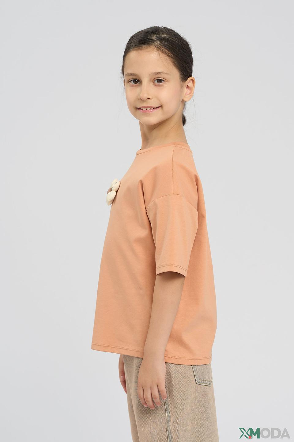 Футболка Choupette с цветком персикового цвета