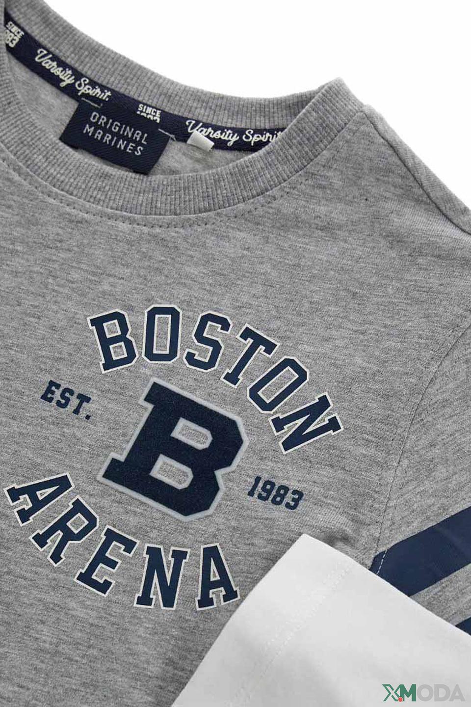 Футболка Original Marines серая с принтом