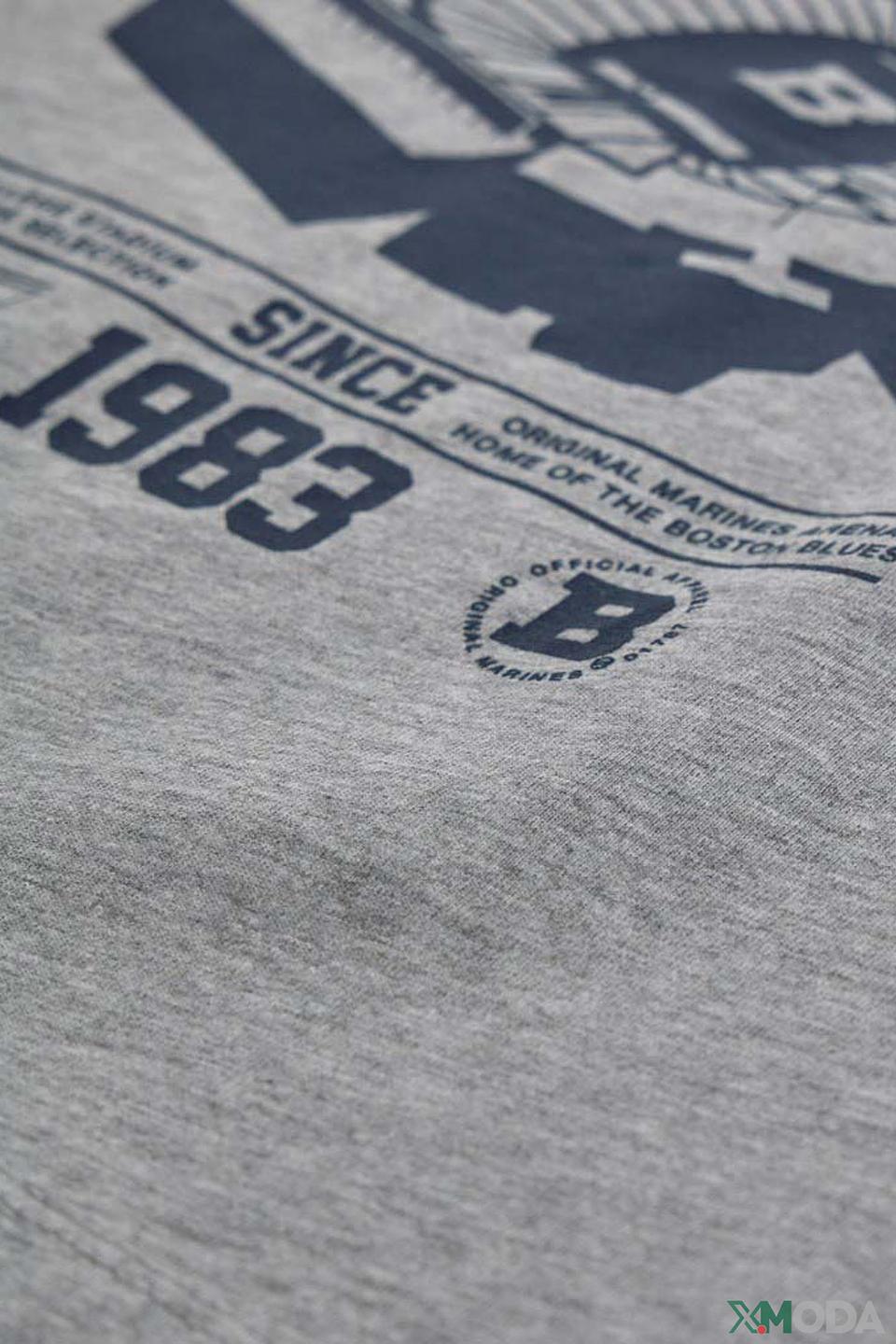 Футболка Original Marines серая с принтом