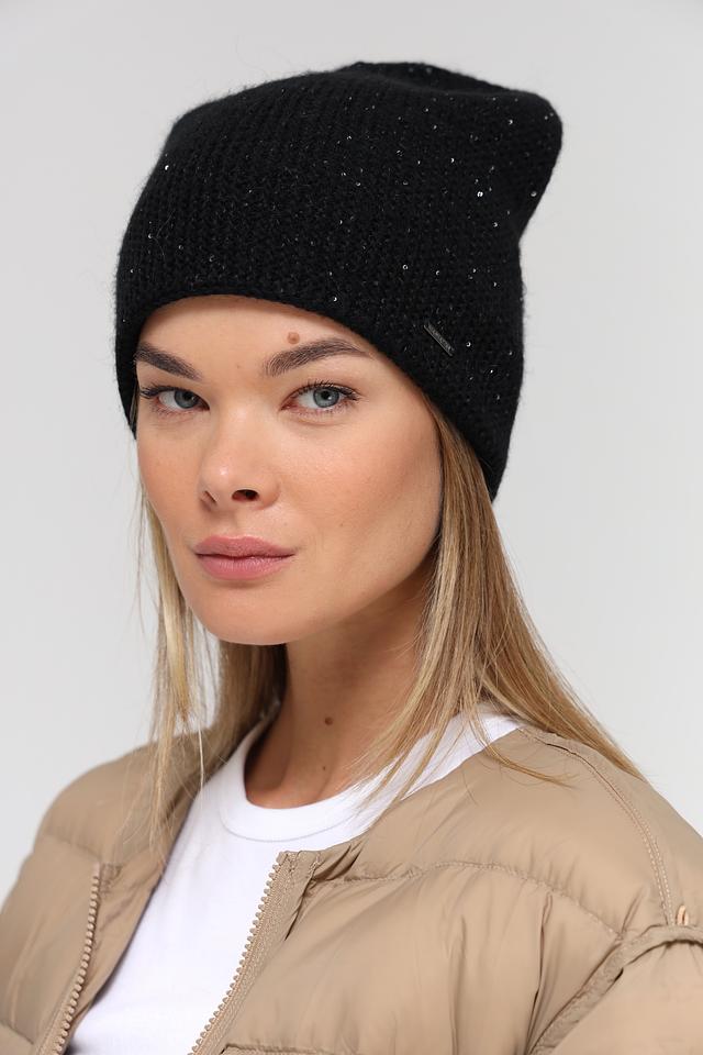 Шапка Marhatter чёрная с пайетками