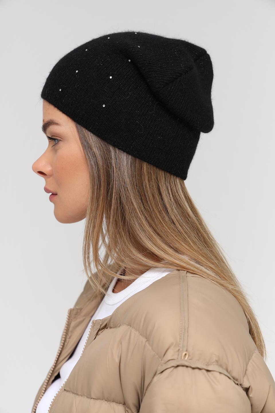 Шапка Marhatter чёрная с люрексом