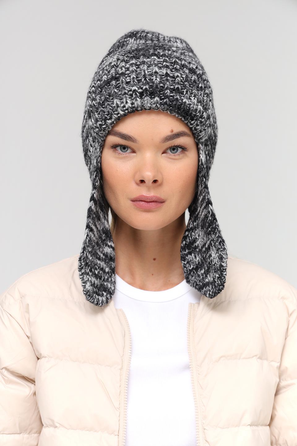 Шапка Marhatter с ушами меланж