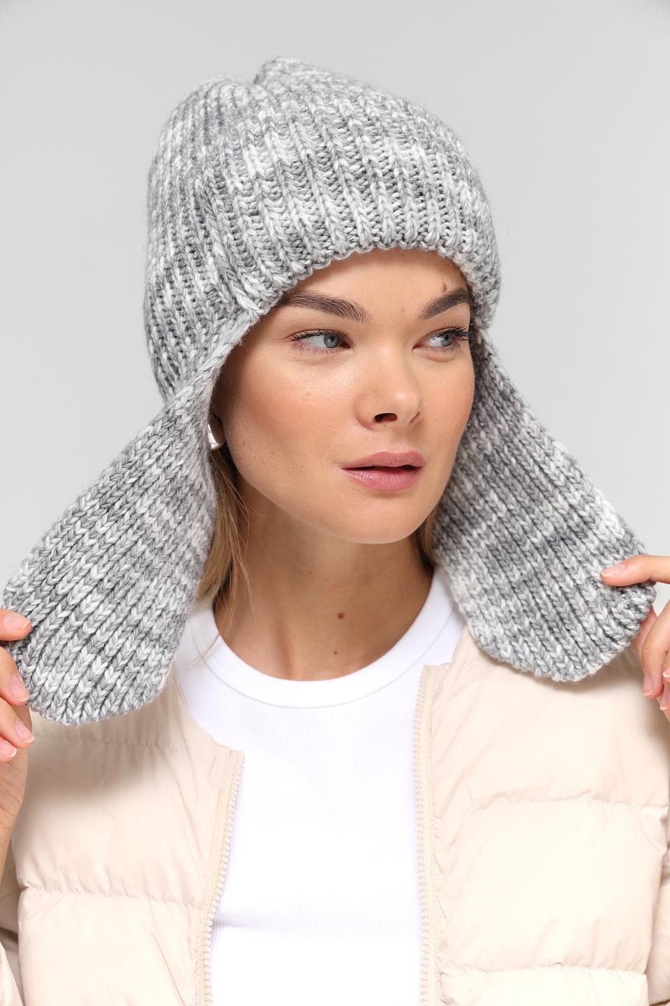 Шапка Marhatter с ушами серая