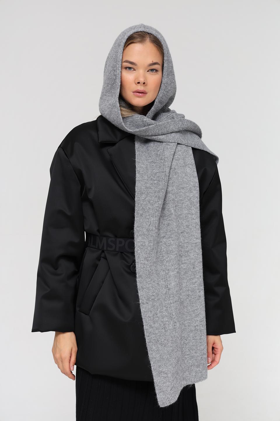 Шарф Fraas серый с капюшоном