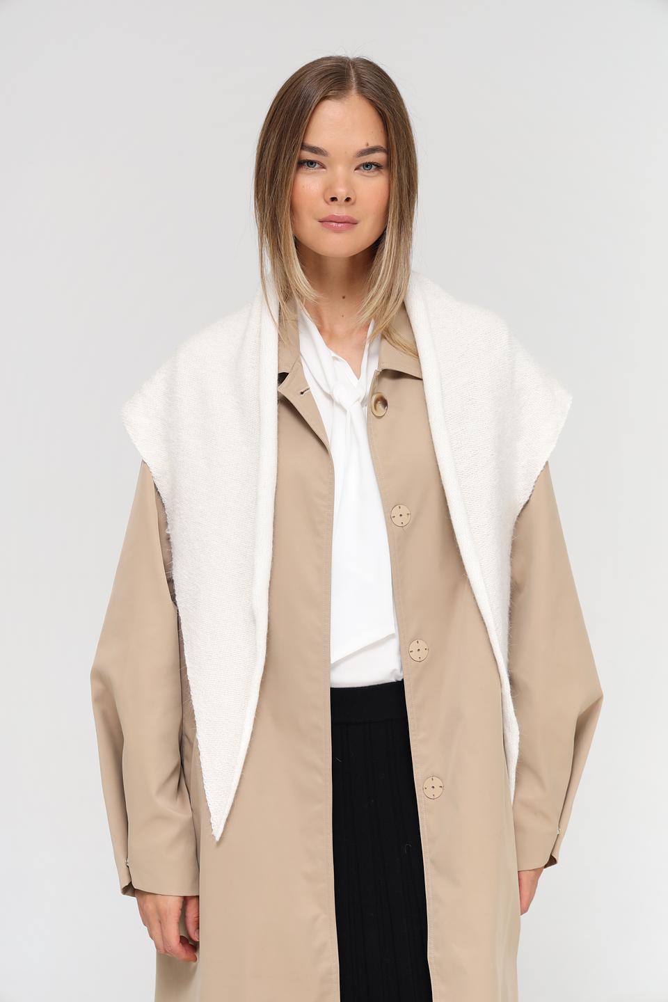 Шарф Adel вязаный кремовый