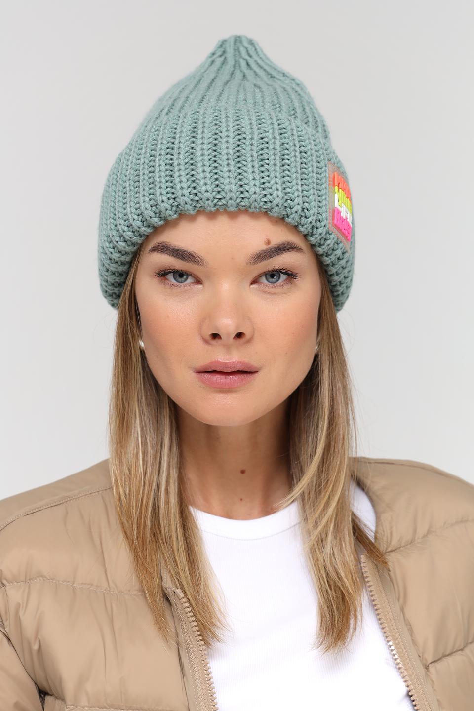 Шапка Marhatter вязаная мятная