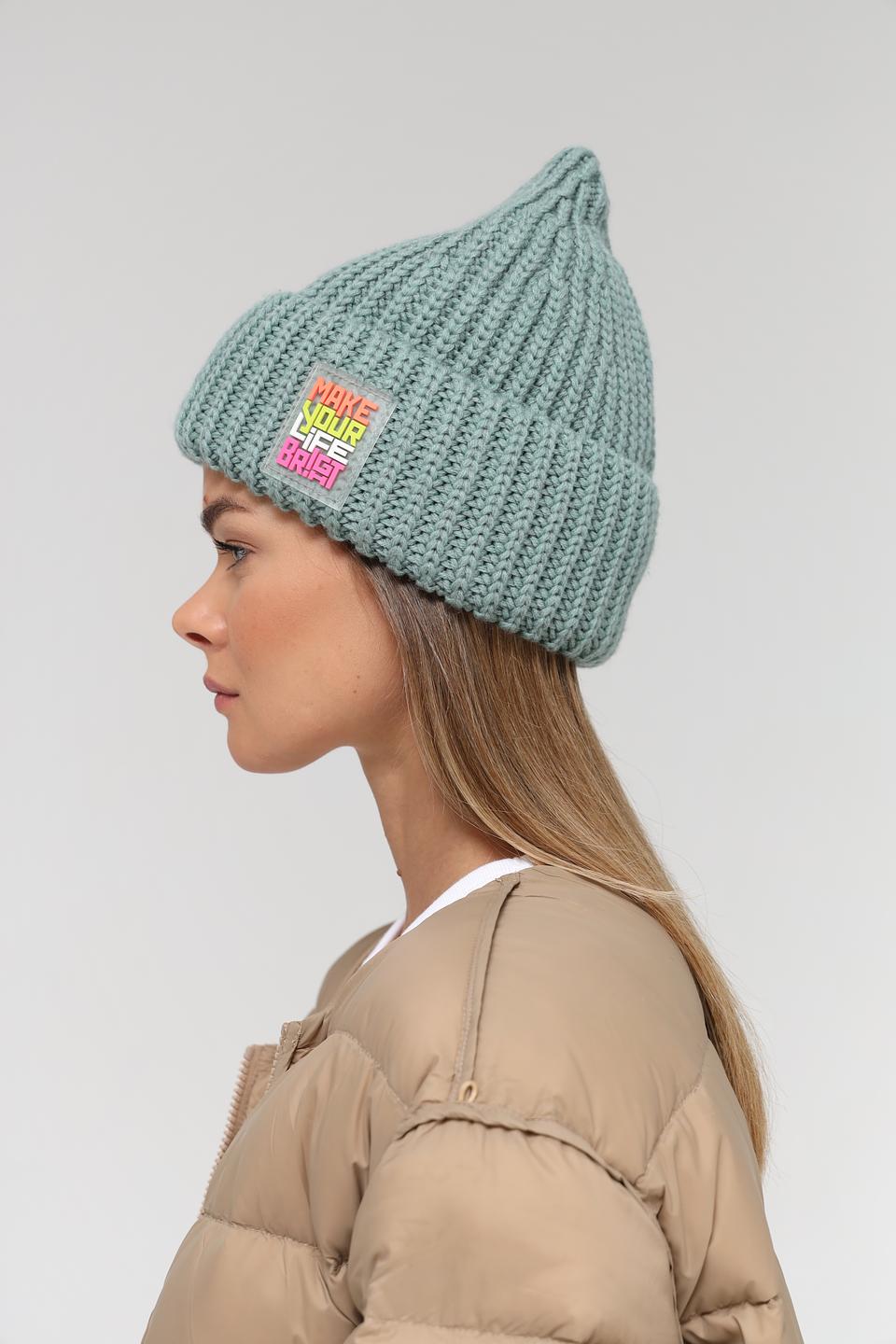 Шапка Marhatter вязаная мятная