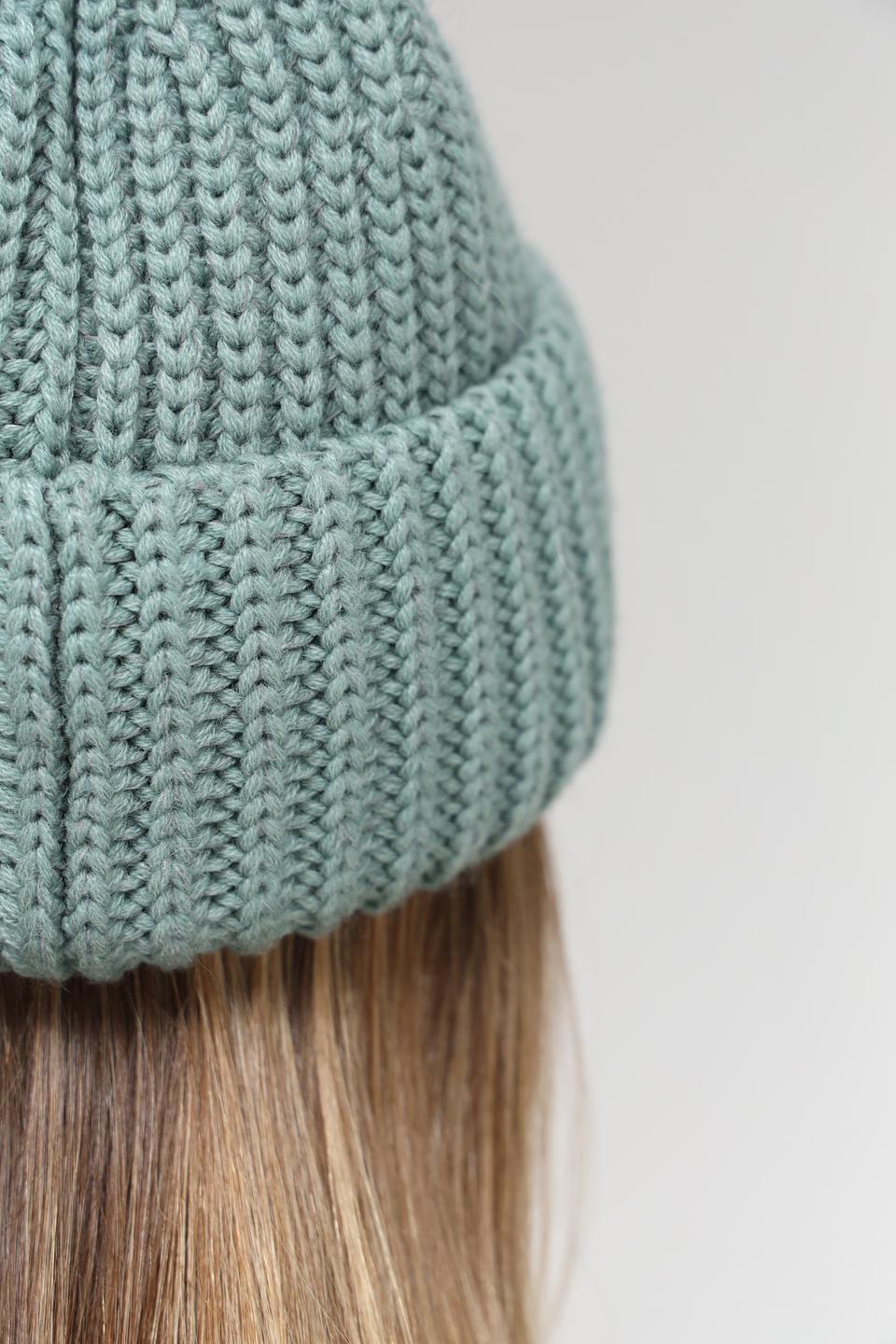 Шапка Marhatter вязаная мятная