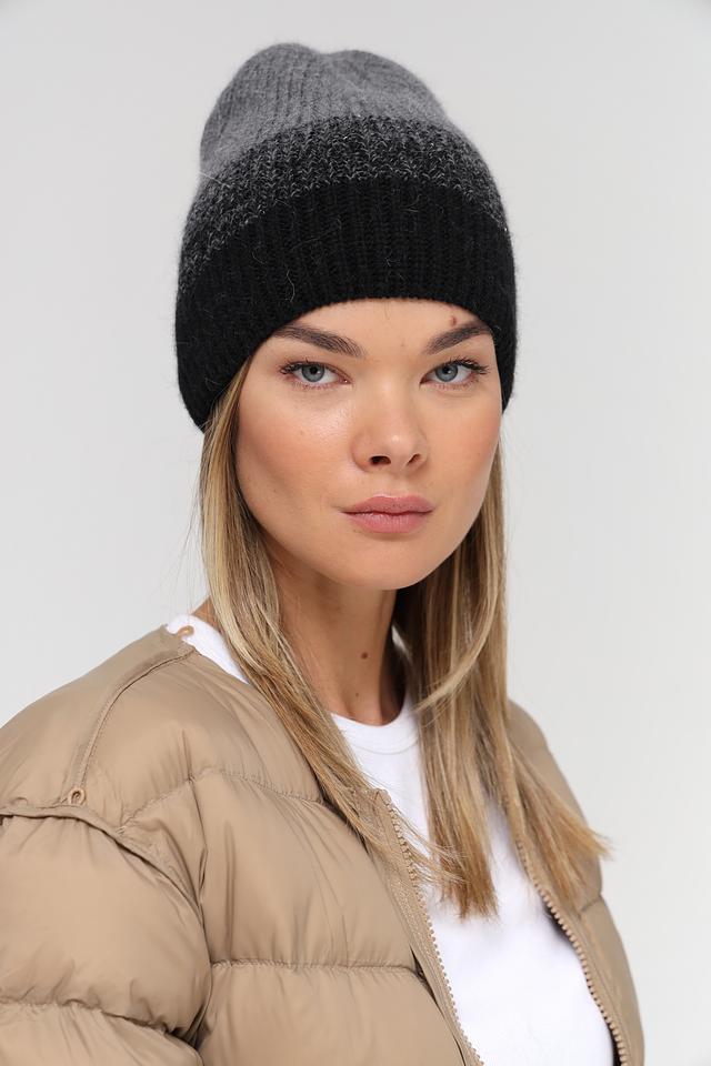 Шапка Marhatter омбре чёрно-серая