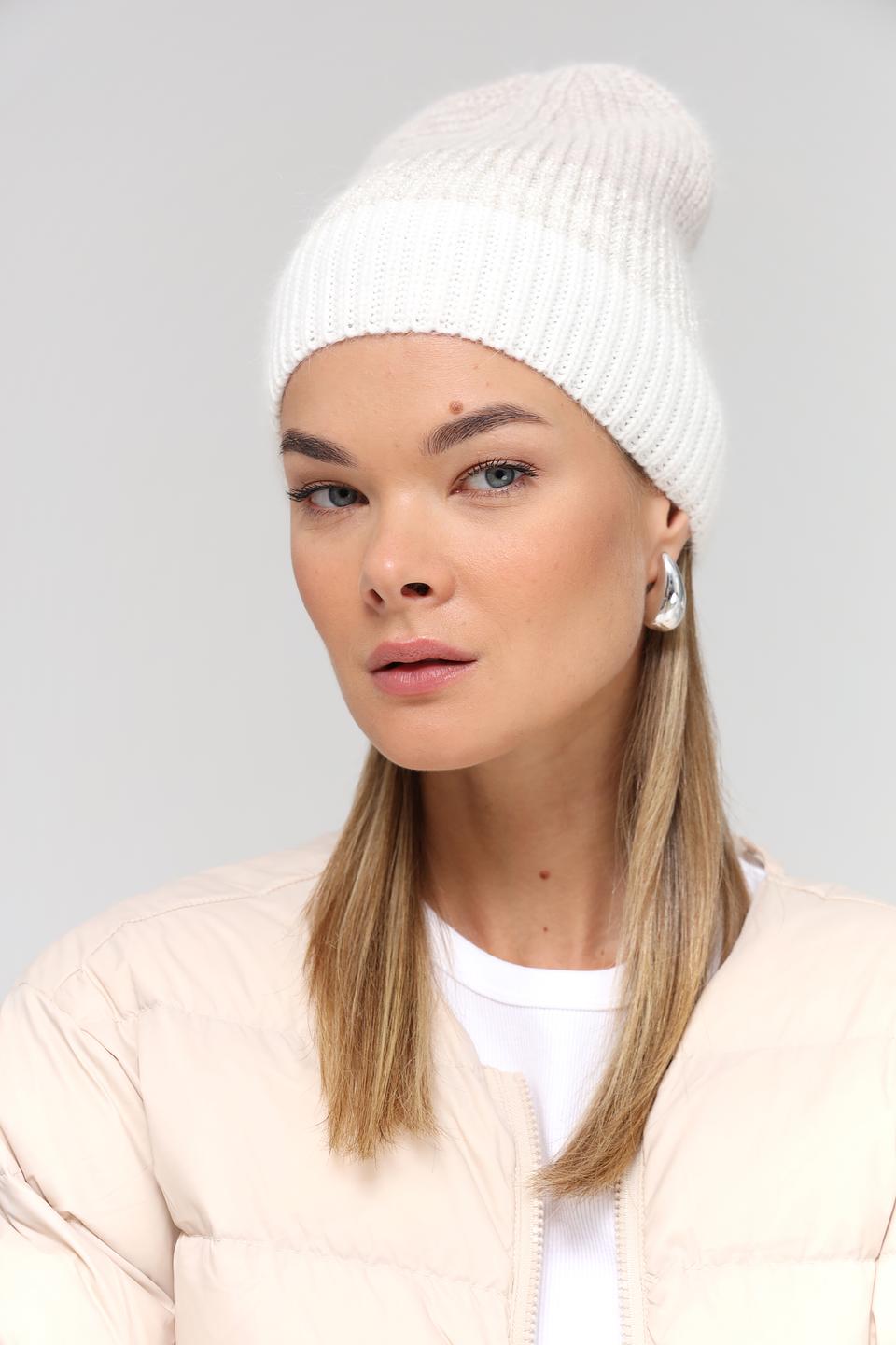 Шапка Marhatter вязаная белая