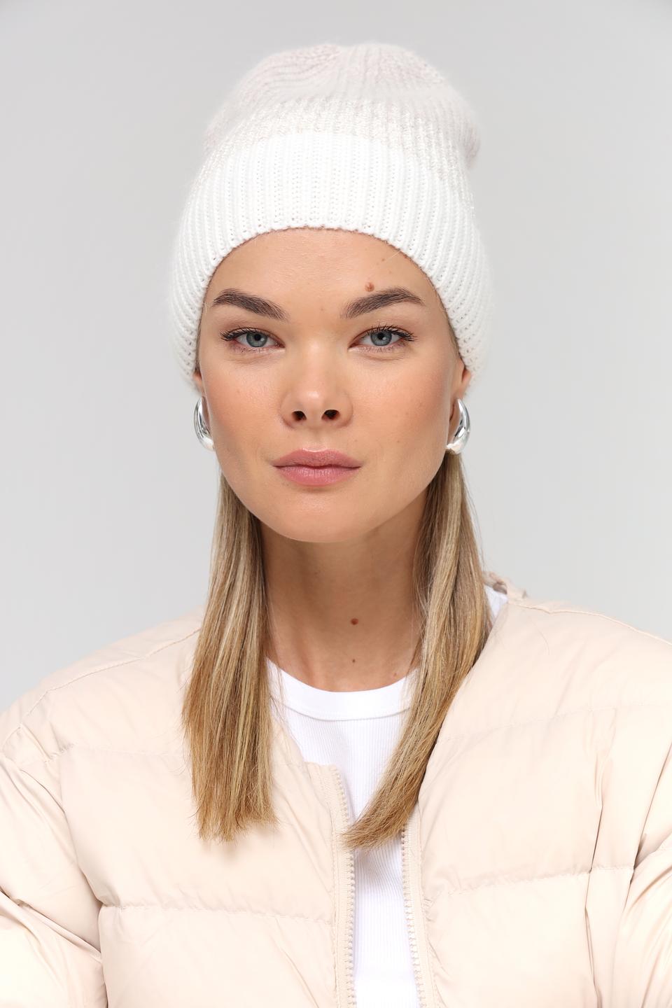 Шапка Marhatter вязаная белая