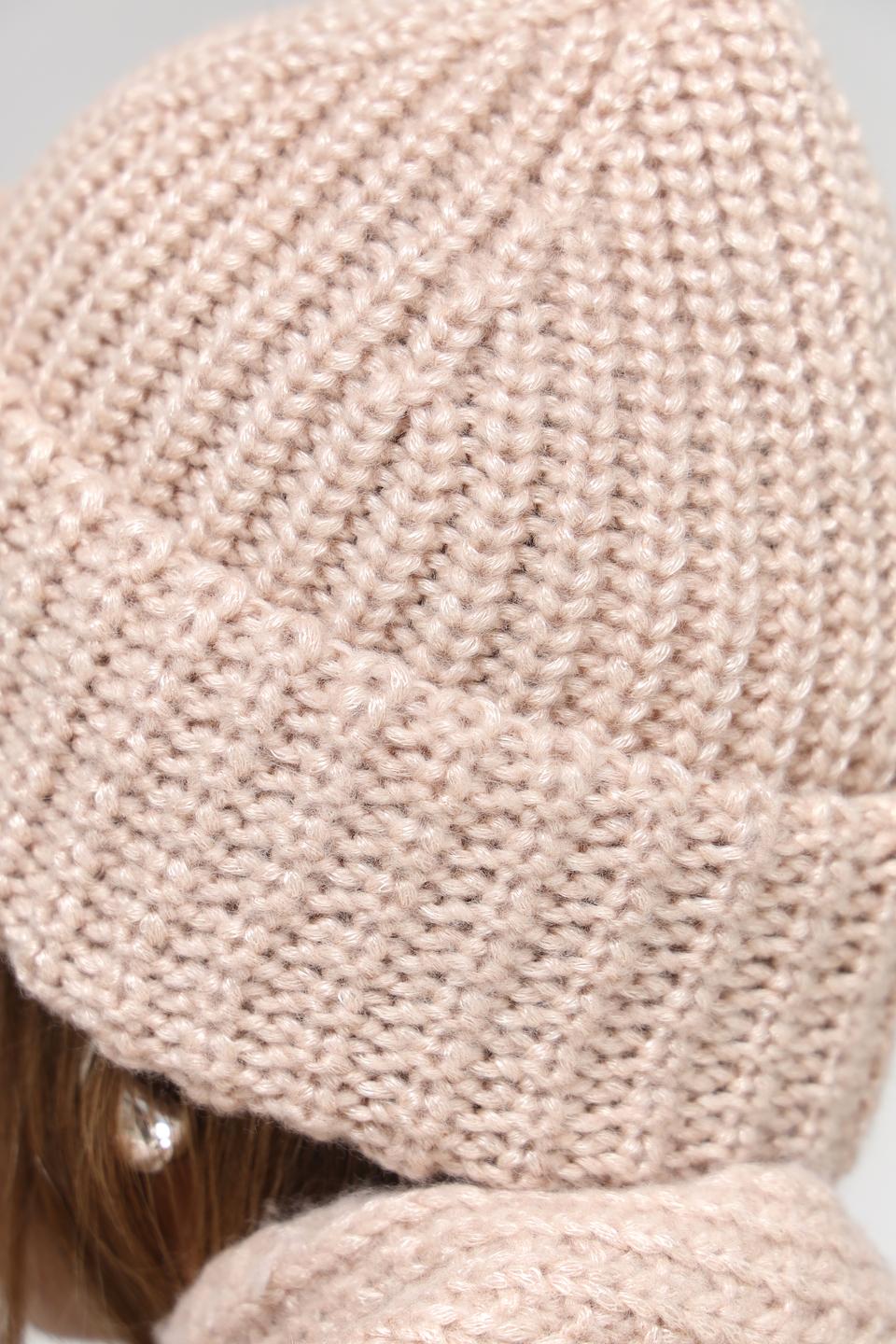 Шапка Marhatter вязаная бежевая