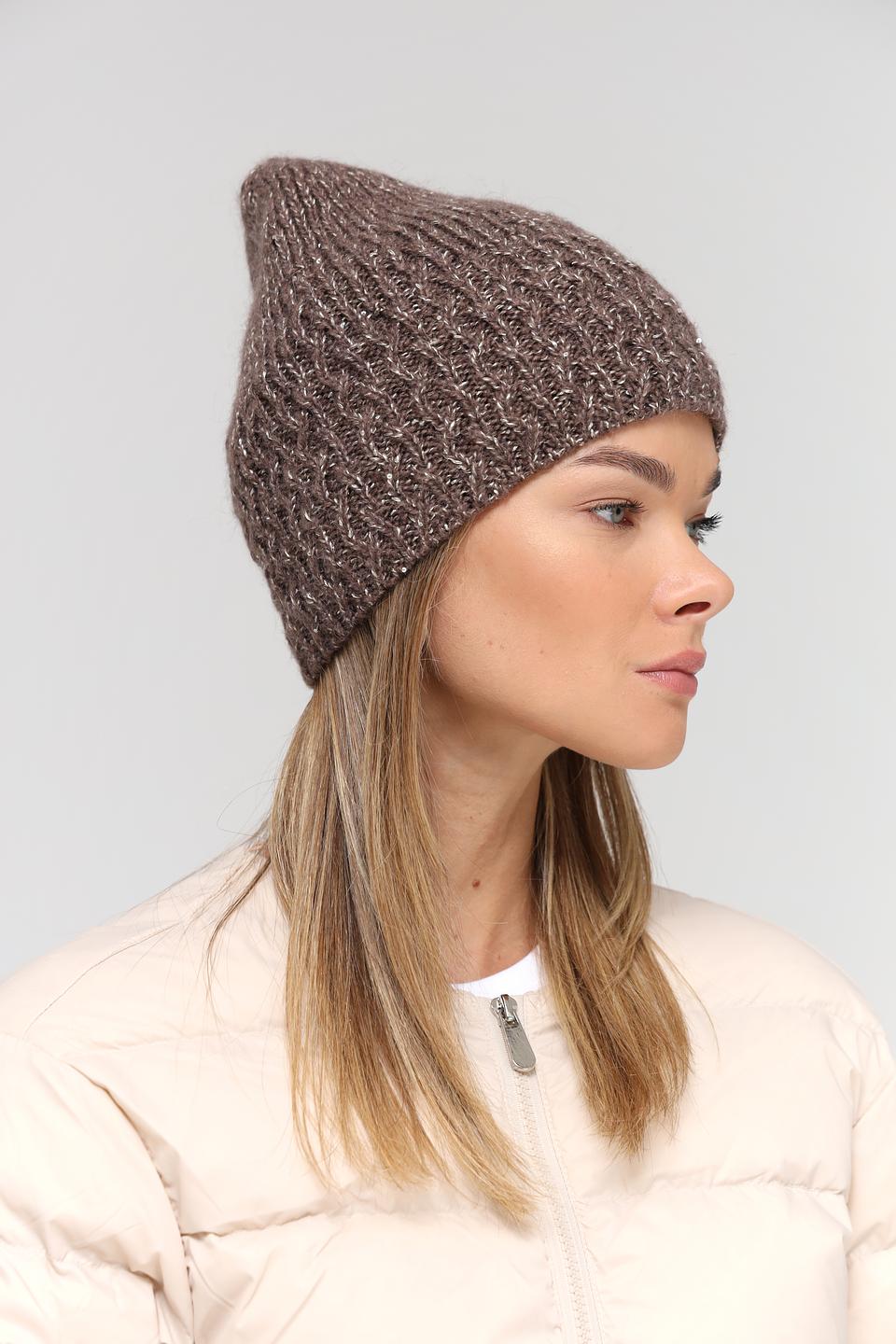 Шапка Marhatter вязаная коричневая
