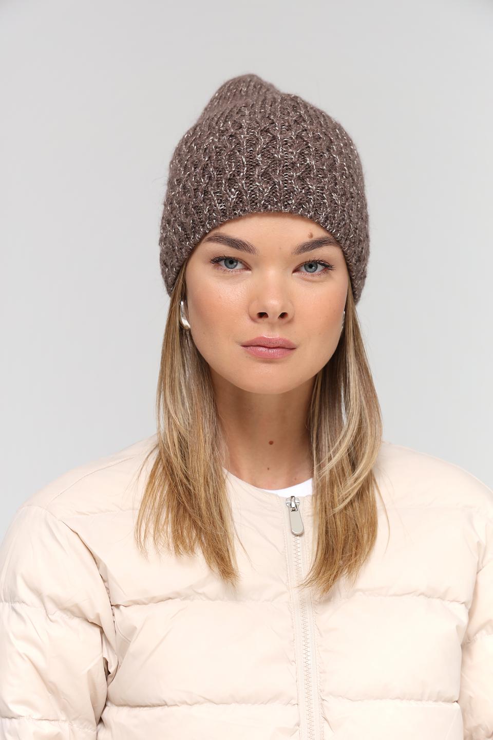 Шапка Marhatter вязаная коричневая