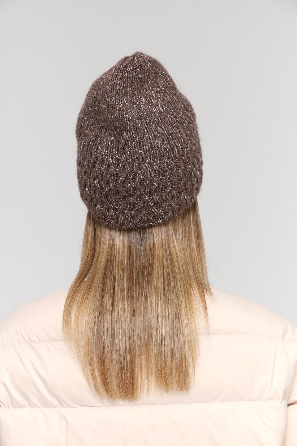 Шапка Marhatter вязаная коричневая