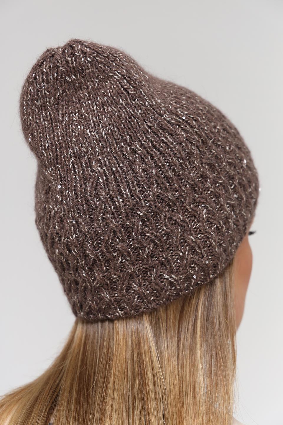 Шапка Marhatter вязаная коричневая