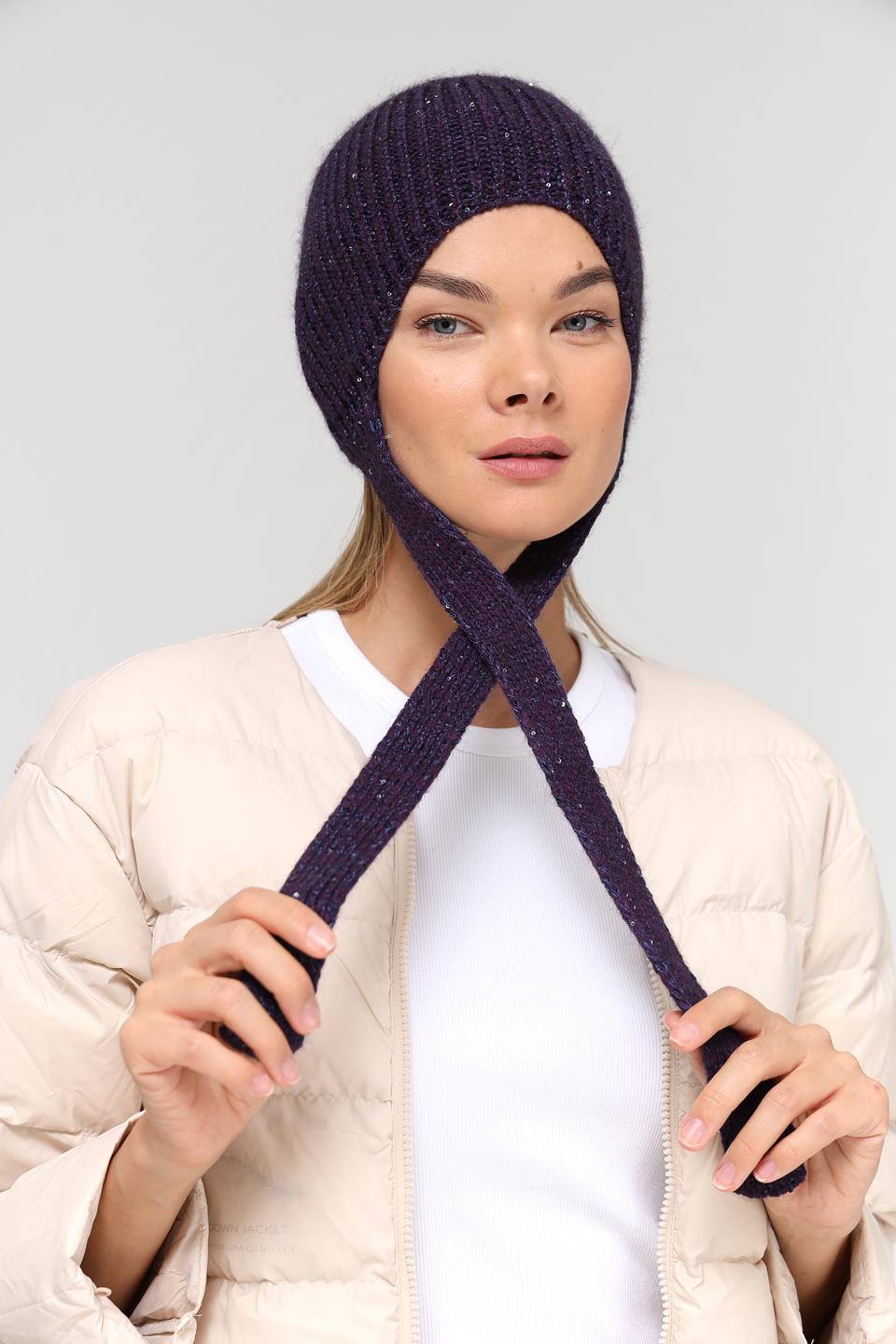 Шапка Marhatter с косами фиолетовая