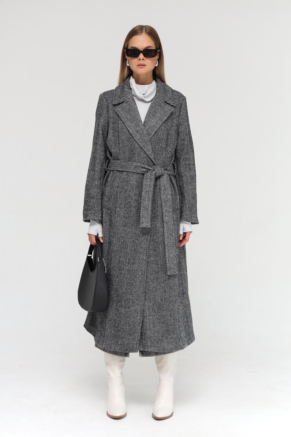 Пальто Oui в клетку