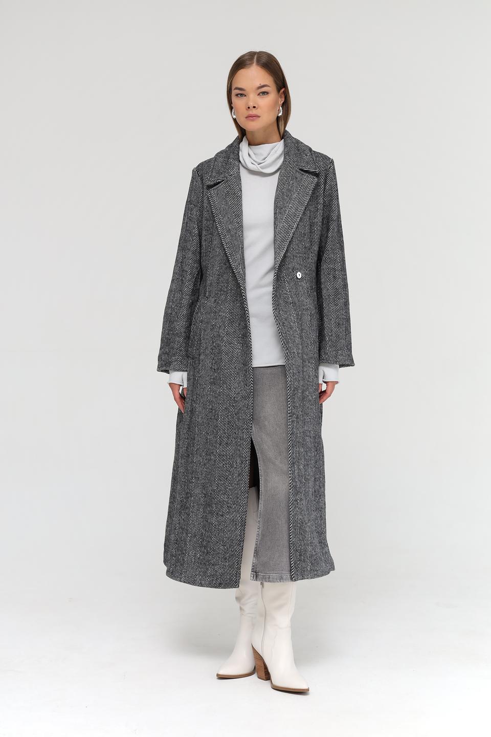 Пальто Oui в клетку