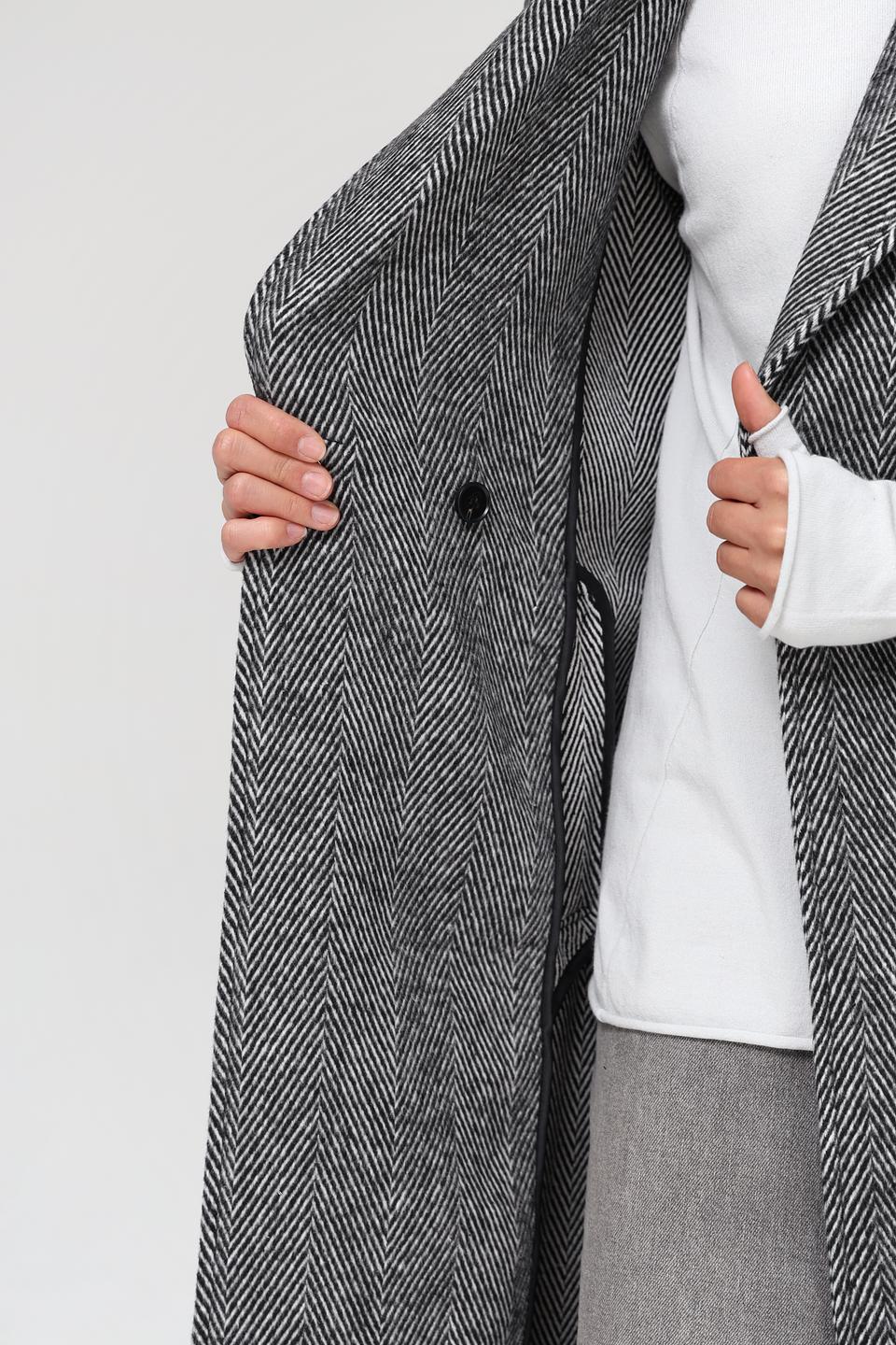 Пальто Oui в клетку