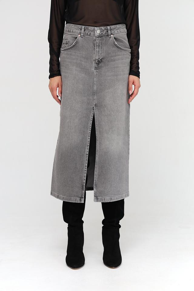 Юбка Oui деним серая