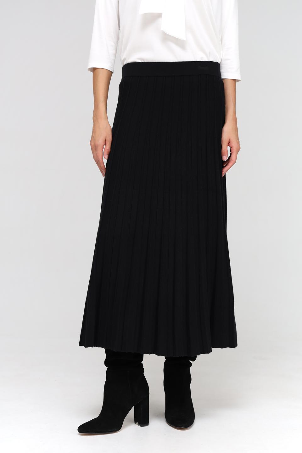 Юбка Oui плиссированная чёрная