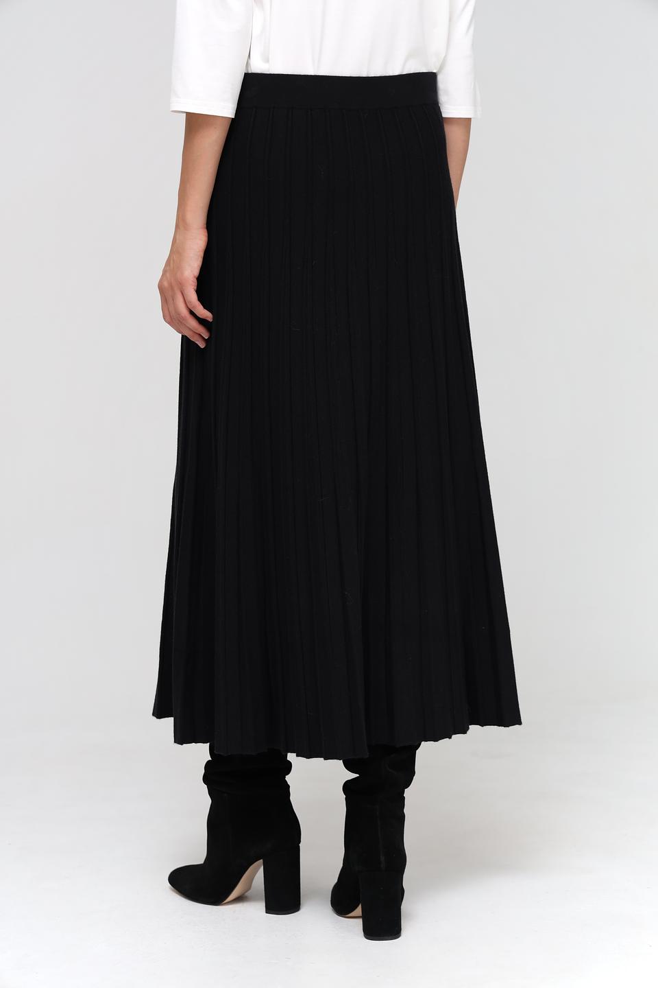 Юбка Oui плиссированная чёрная