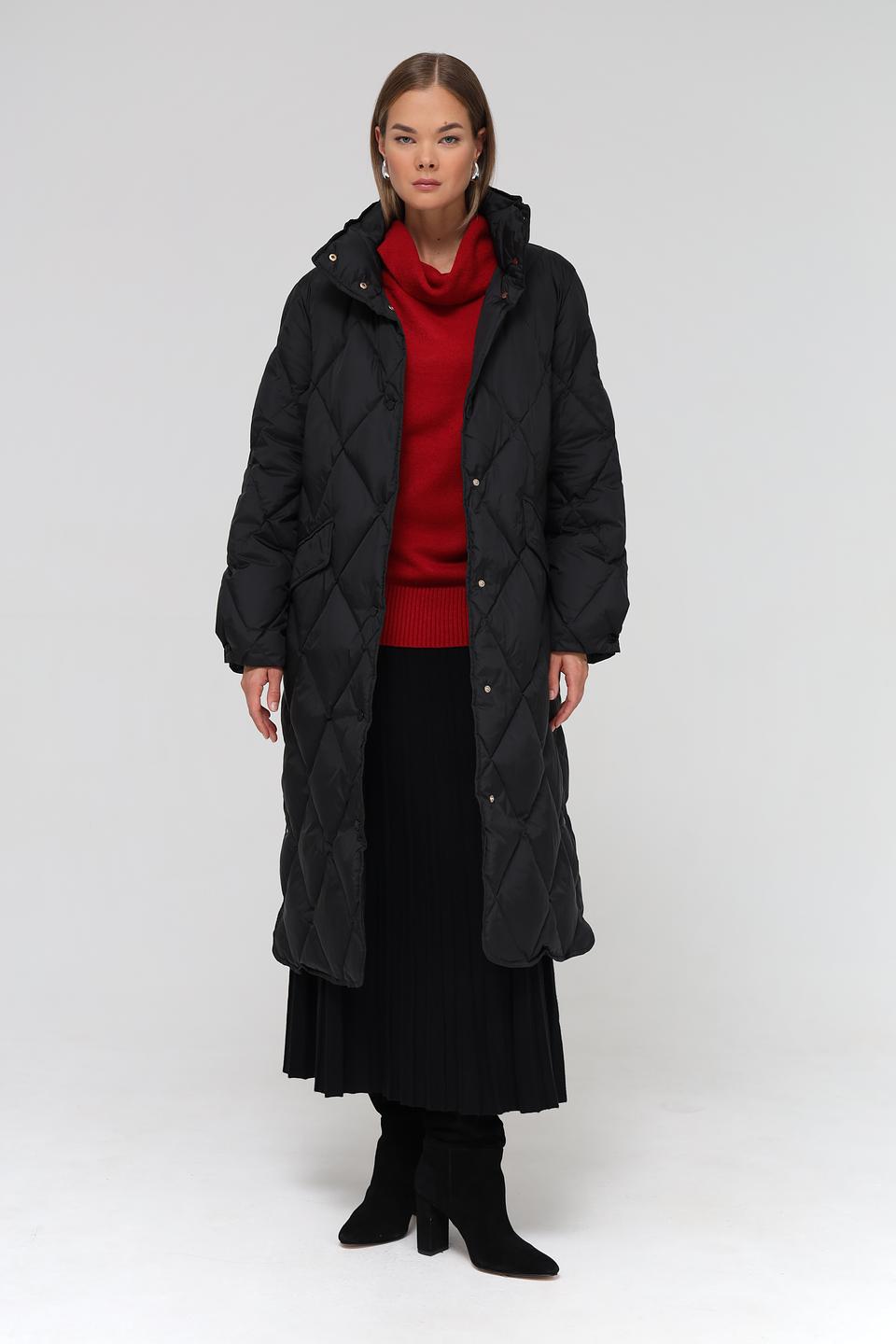 Пальто Marc Cain стеганое чёрное