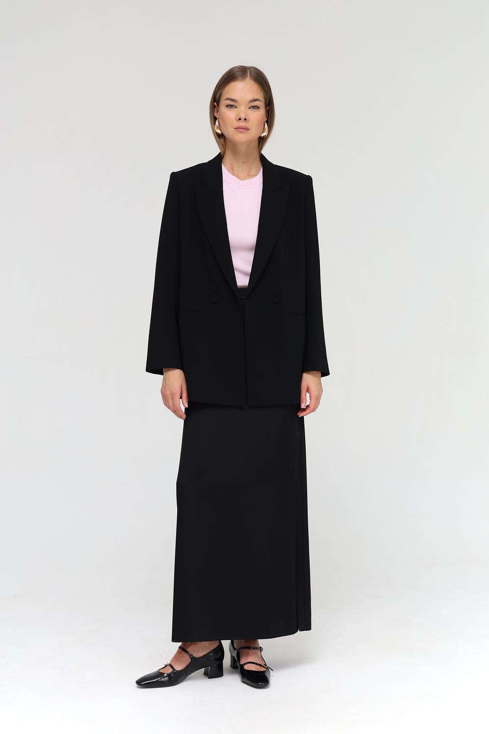 Жакет Marc Cain чёрный двубортный