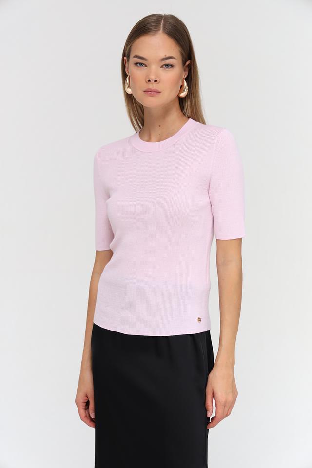 Пуловер Marc Cain короткий рукав розовый