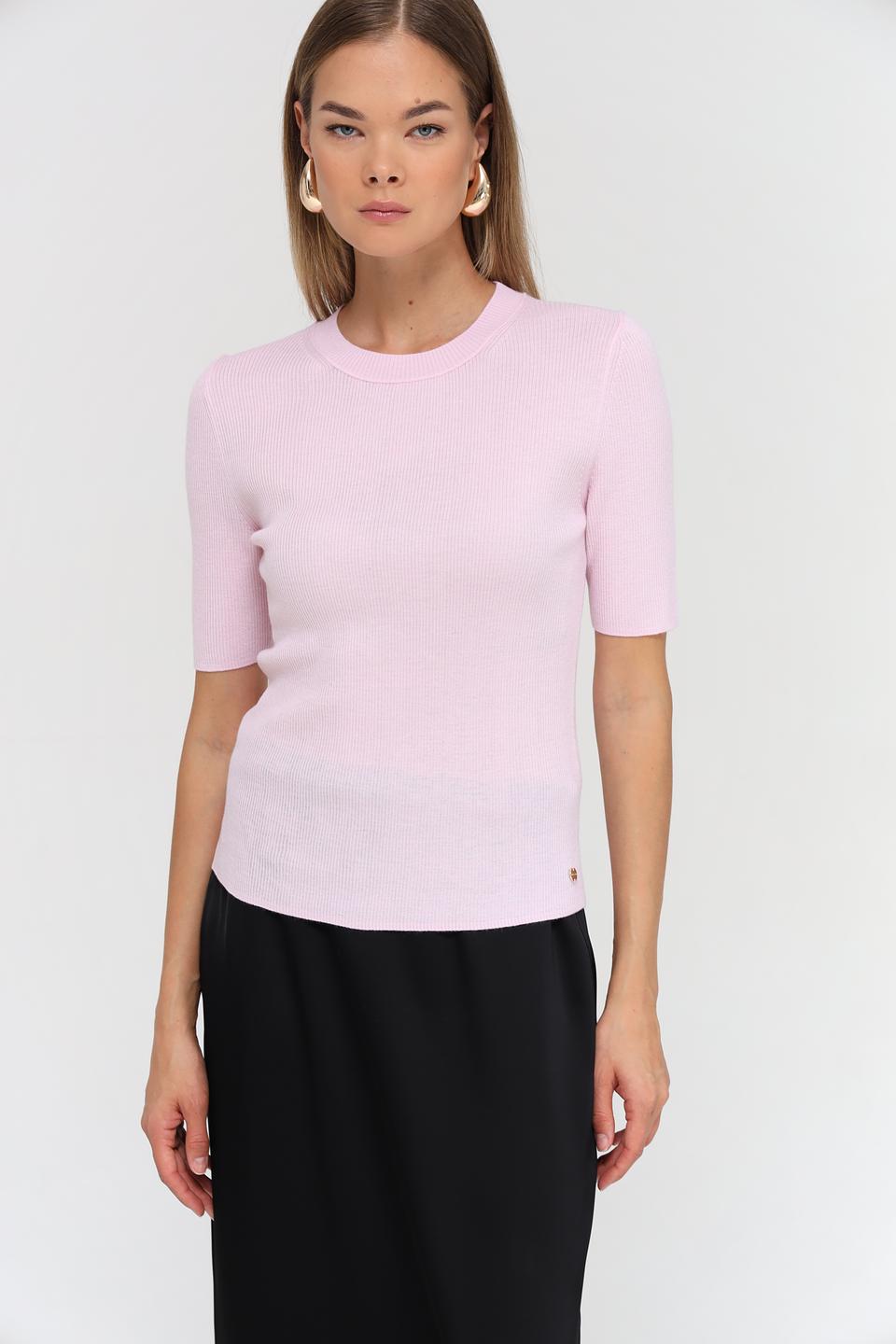 Пуловер Marc Cain короткий рукав розовый