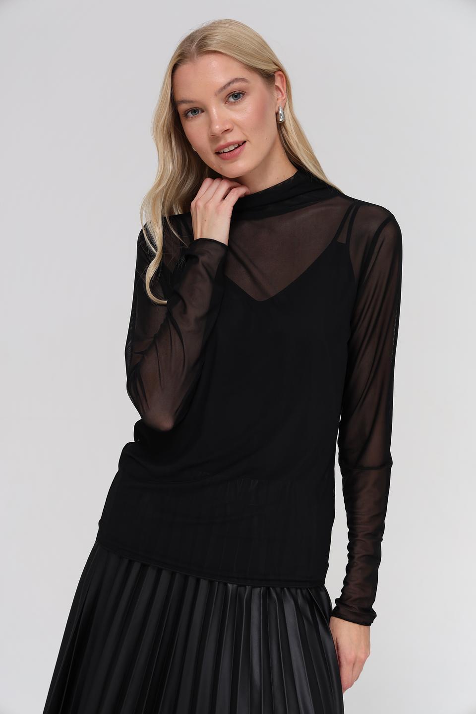 Пуловер Monari чёрный с горлом