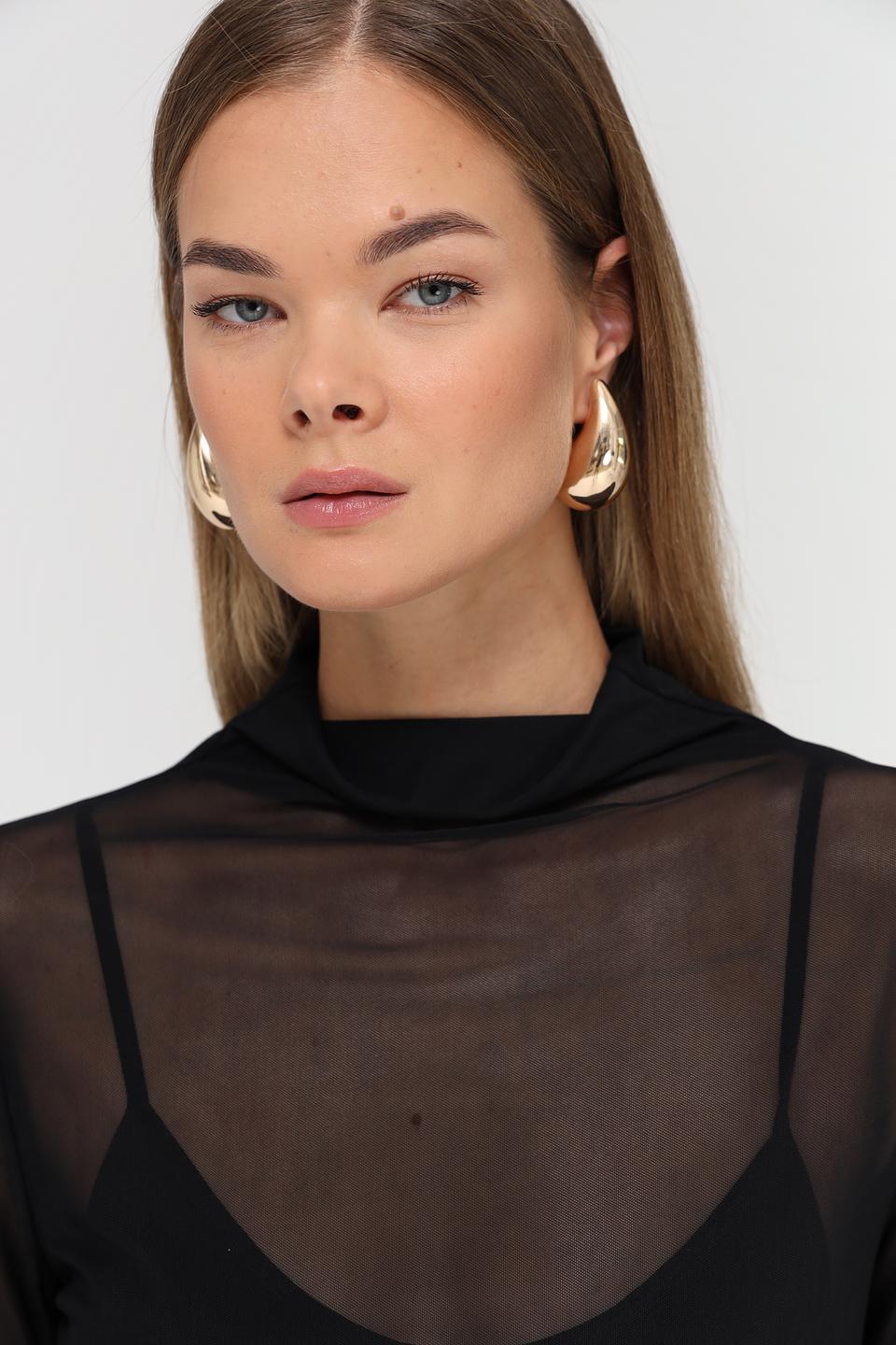 Пуловер Monari чёрный с горлом