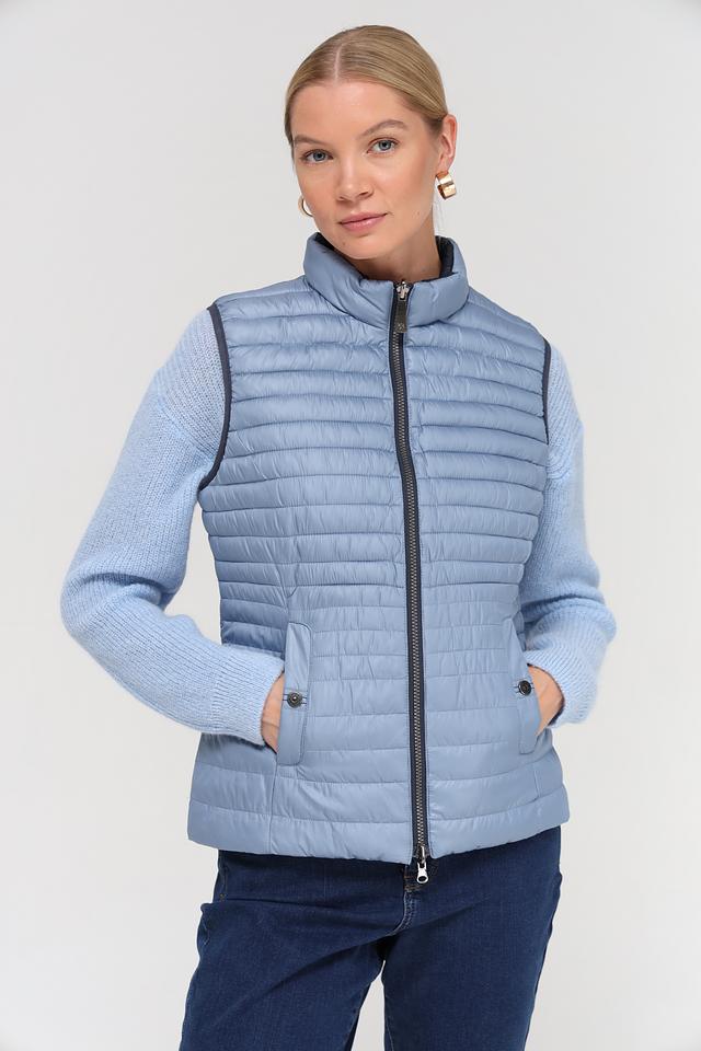 Жилет Lebek стеганый голубой