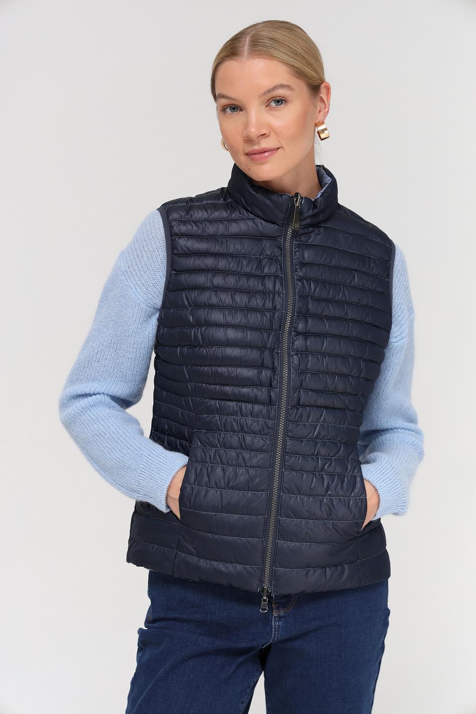 Жилет Lebek стеганый голубой