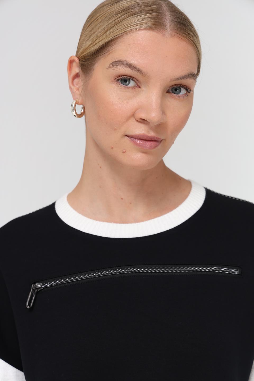 Пуловер Tuzzi с карманом чёрно-белый